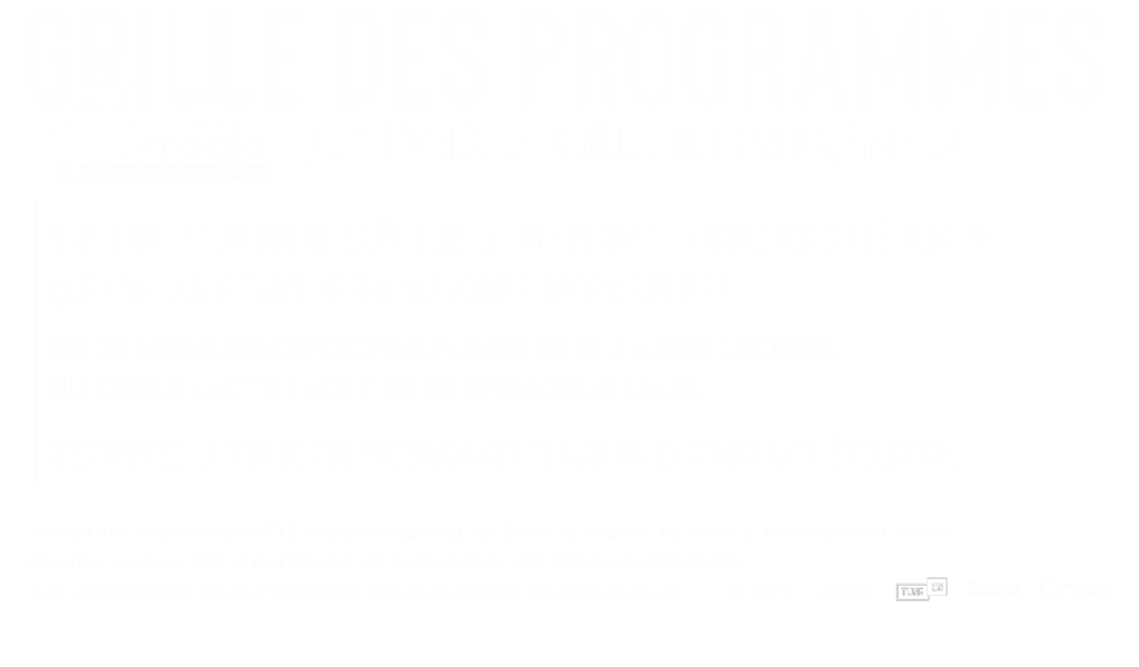 Grille des programmes Grille des programmes
